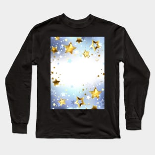 Golden Stars on a Light Background Long Sleeve T-Shirt